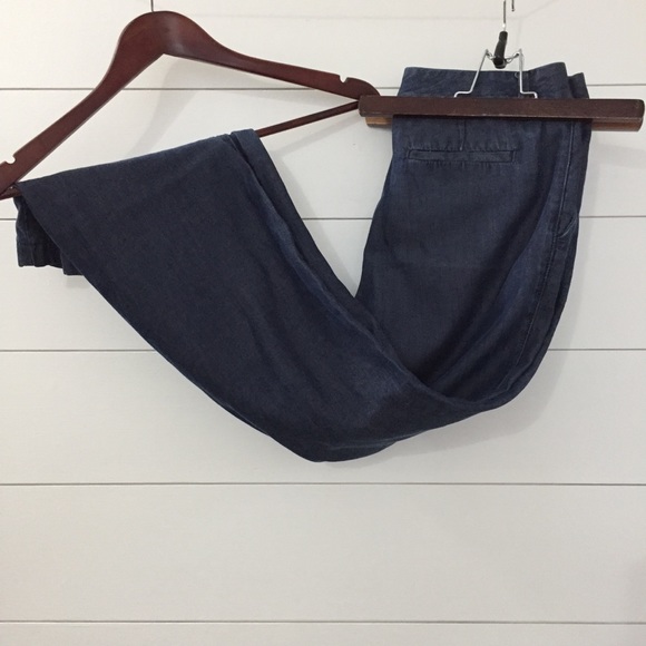 🛑 SOLD! BANANA REPUBLIC Wide Leg Chambray Pants - Picture 5 of 8